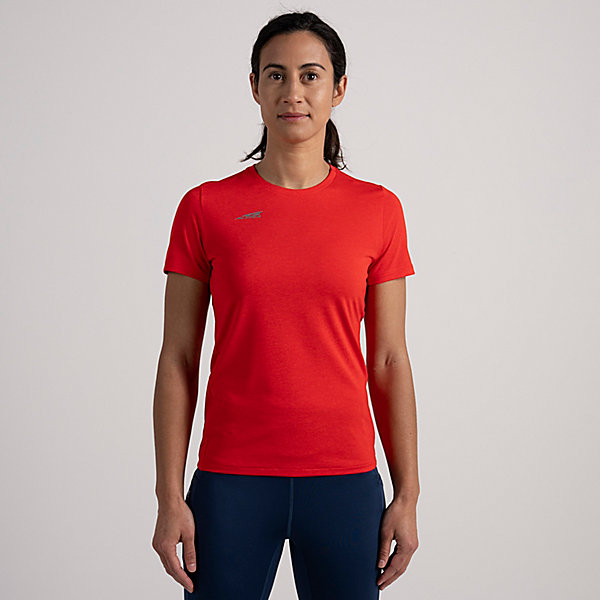 Dámské Tee Altra Core Krátké Sleeve Červené | CZ-79682